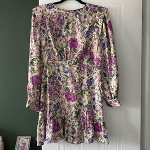 Zara Satin Floral dress (size M)